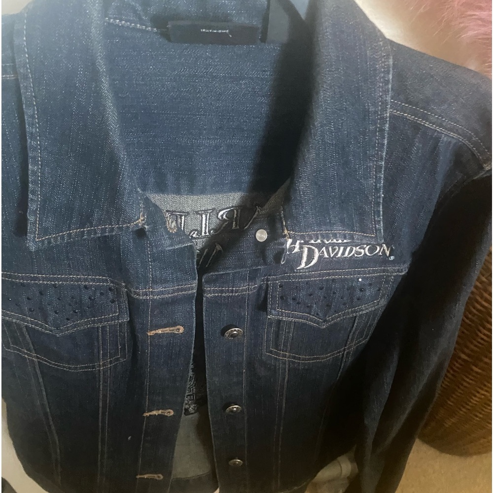Harley Davidson Jean jacket.  Worn only once!